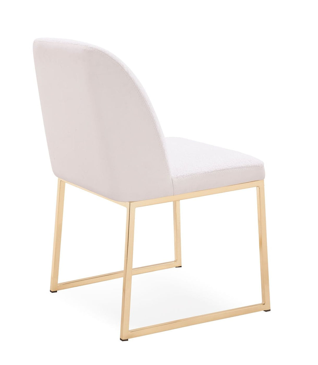 Muir - Modern White Sherpa Dining Chair 