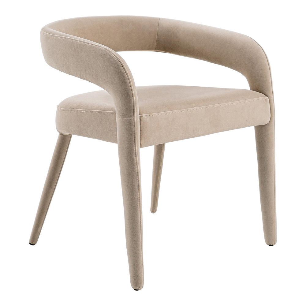 Mundra - Modern Beige Fabric Dining Chair