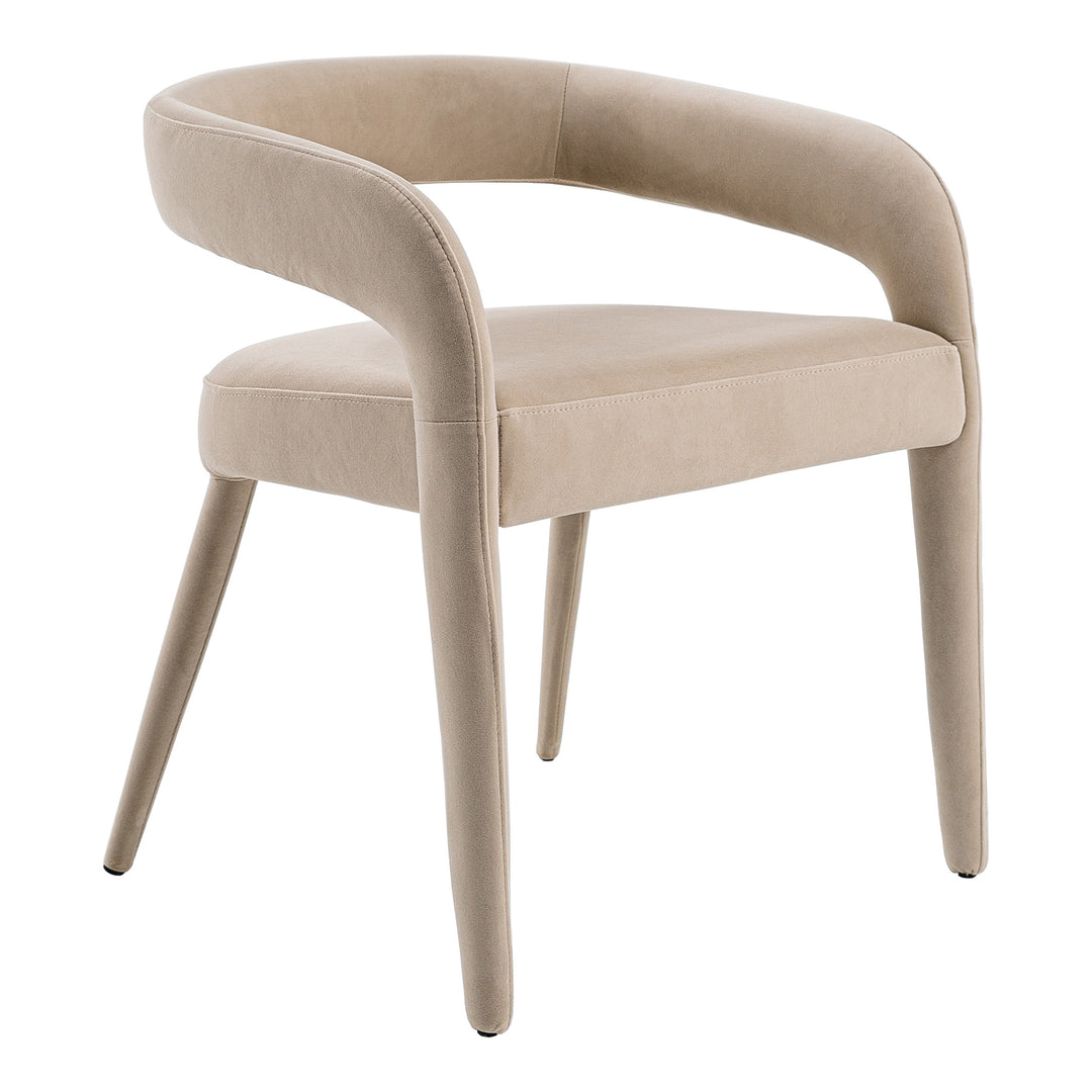 Mundra - Modern Beige Fabric Dining Chair