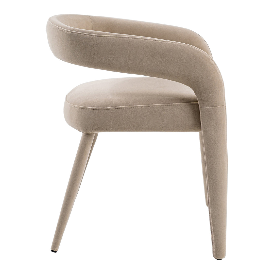Mundra - Modern Beige Fabric Dining Chair