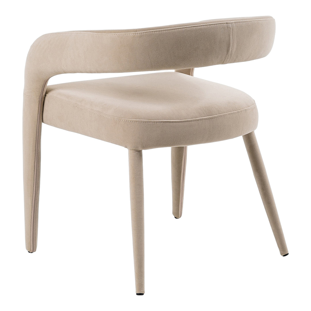 Mundra - Modern Beige Fabric Dining Chair