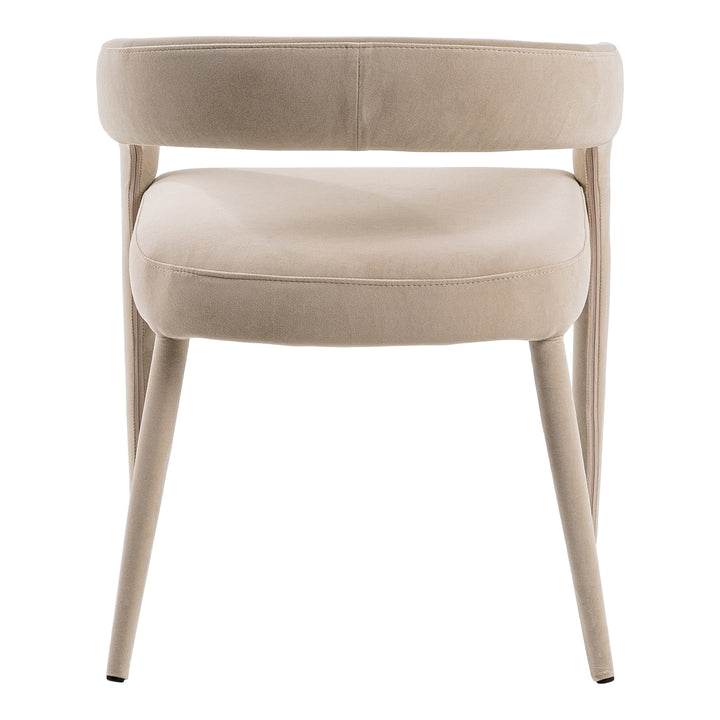 Mundra - Modern Beige Fabric Dining Chair