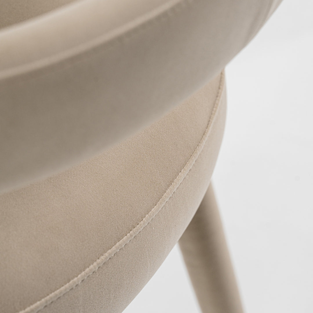 Mundra - Modern Beige Fabric Dining Chair