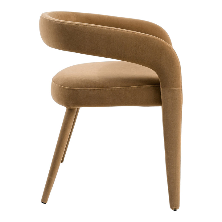 Mundra - Modern Tan Fabric Dining Chair