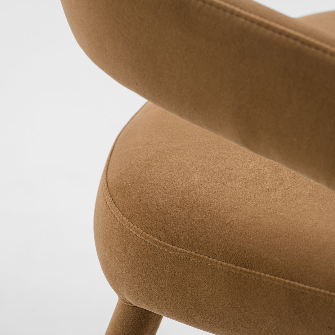 Mundra - Modern Tan Fabric Dining Chair
