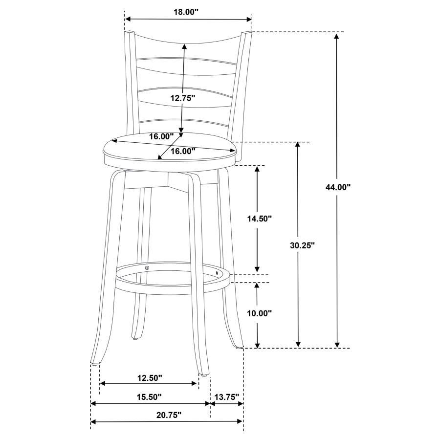Murphy - Wood Pub Height Swivel Bar Chair - Dark Brown Bar Height (28" - 30") modern furniture Contempo Furniture