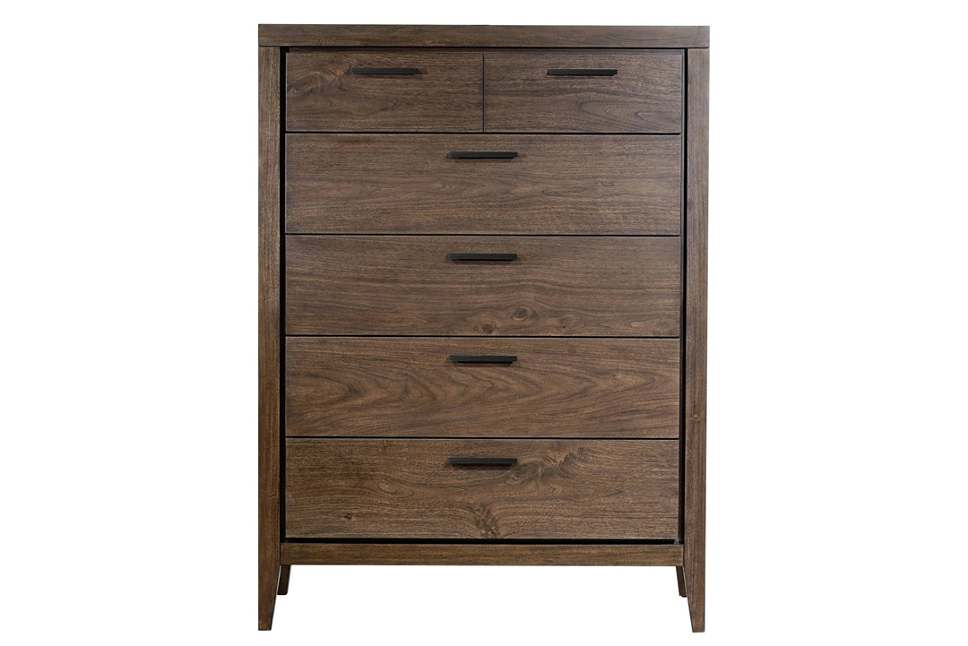 Modus Furniture Lwy684A Boracay Five Drawer Walnut Chest In Wild Oats Brown 2024