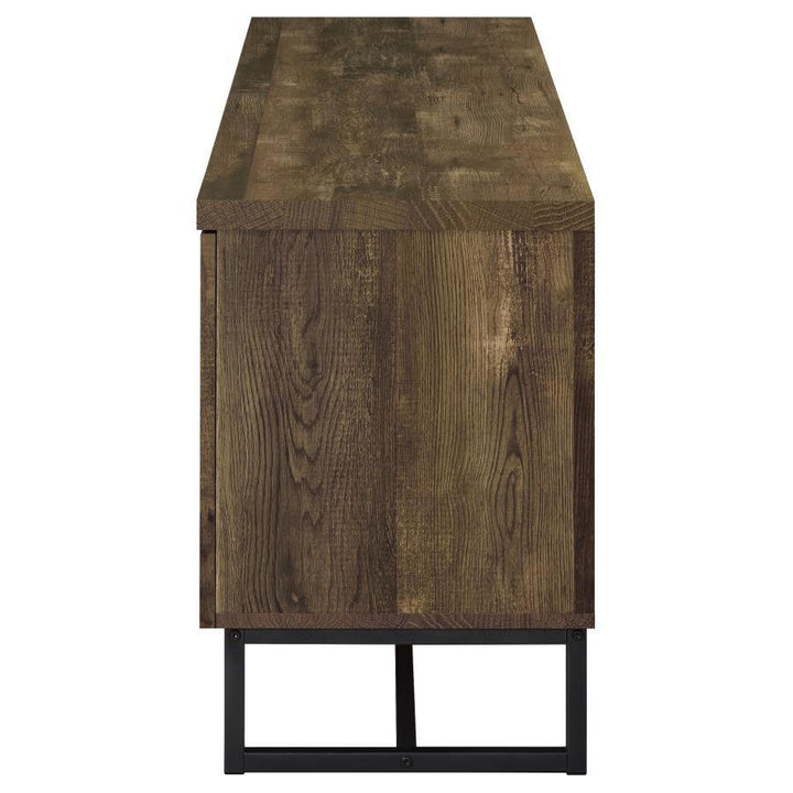 Myles - 2 Door Engineered Wood TV Stand - Rustic Oak TV Stand modern furniture Contempo Furniture