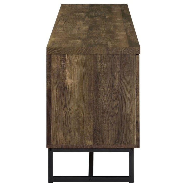 Myles - 2 Door Engineered Wood TV Stand - Rustic Oak TV Stand modern furniture Contempo Furniture