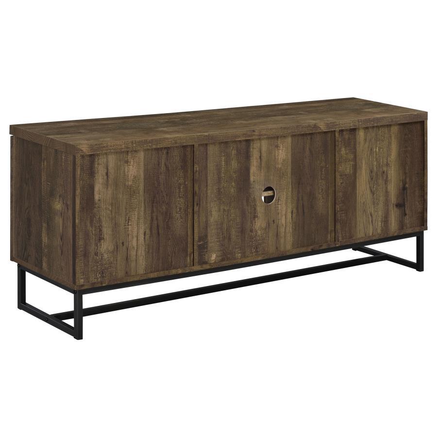 Myles - 2 Door Engineered Wood TV Stand - Rustic Oak TV Stand modern furniture Contempo Furniture