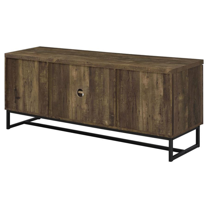 Myles - 2 Door Engineered Wood TV Stand - Rustic Oak TV Stand modern furniture Contempo Furniture