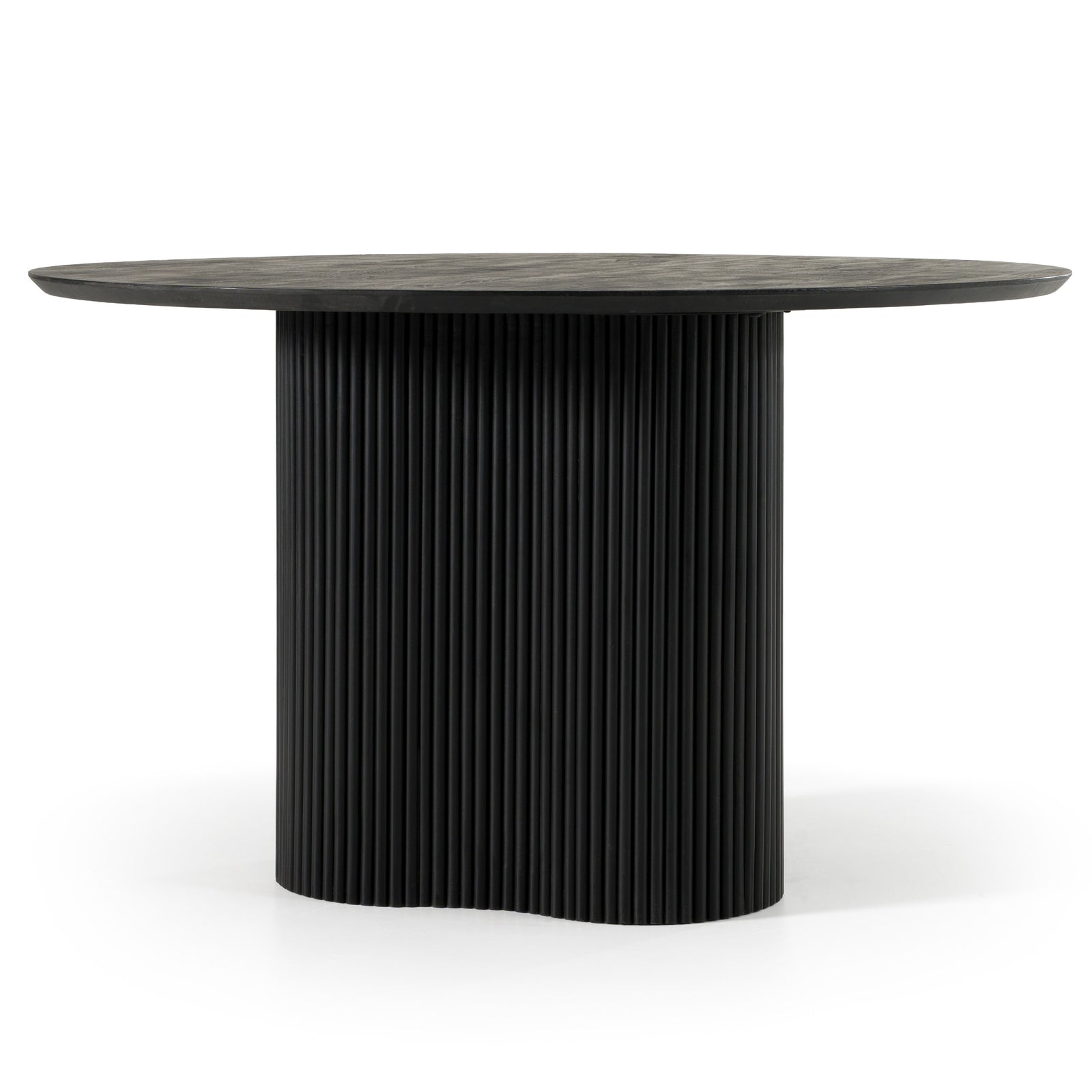 Myra - Modern Black Wood Round Dining Table
