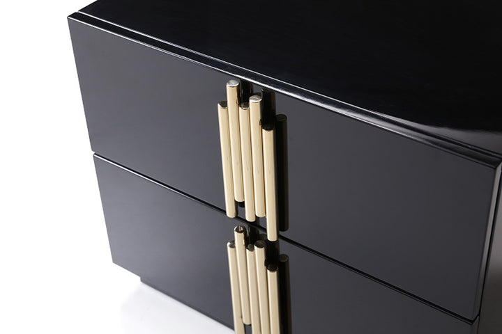 Token Modern Black &amp; Gold Bedroom Set