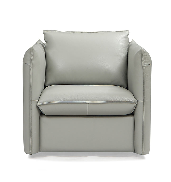 Tamworth Modern Grey Leather Swivel Chair