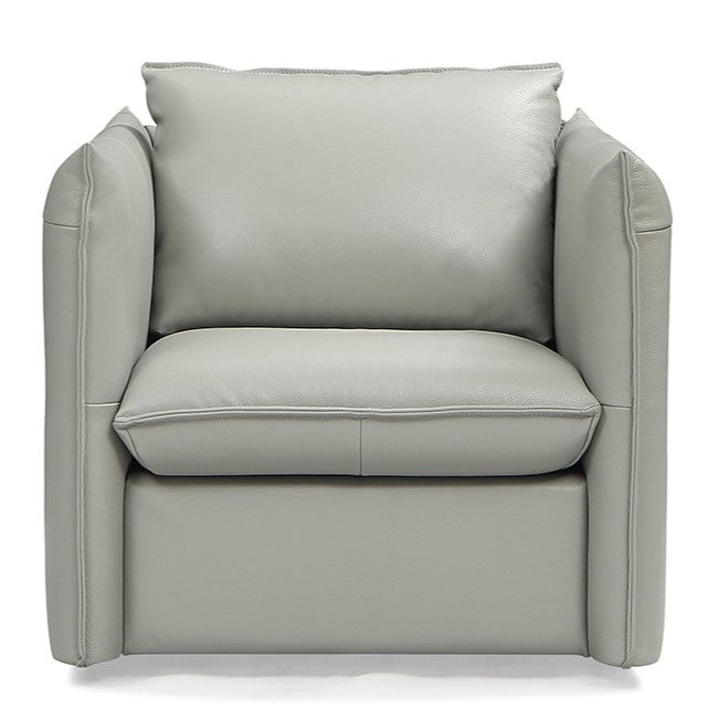 Tamworth Modern Grey Leather Swivel Chair