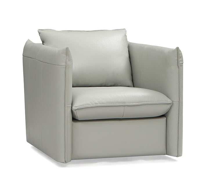 Tamworth Modern Grey Leather Swivel Chair