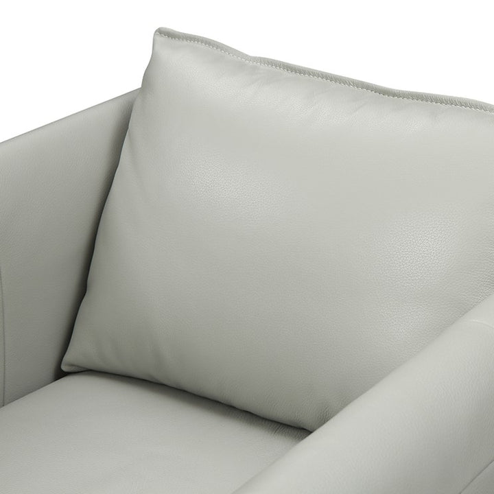 Tamworth Modern Grey Leather Swivel Chair