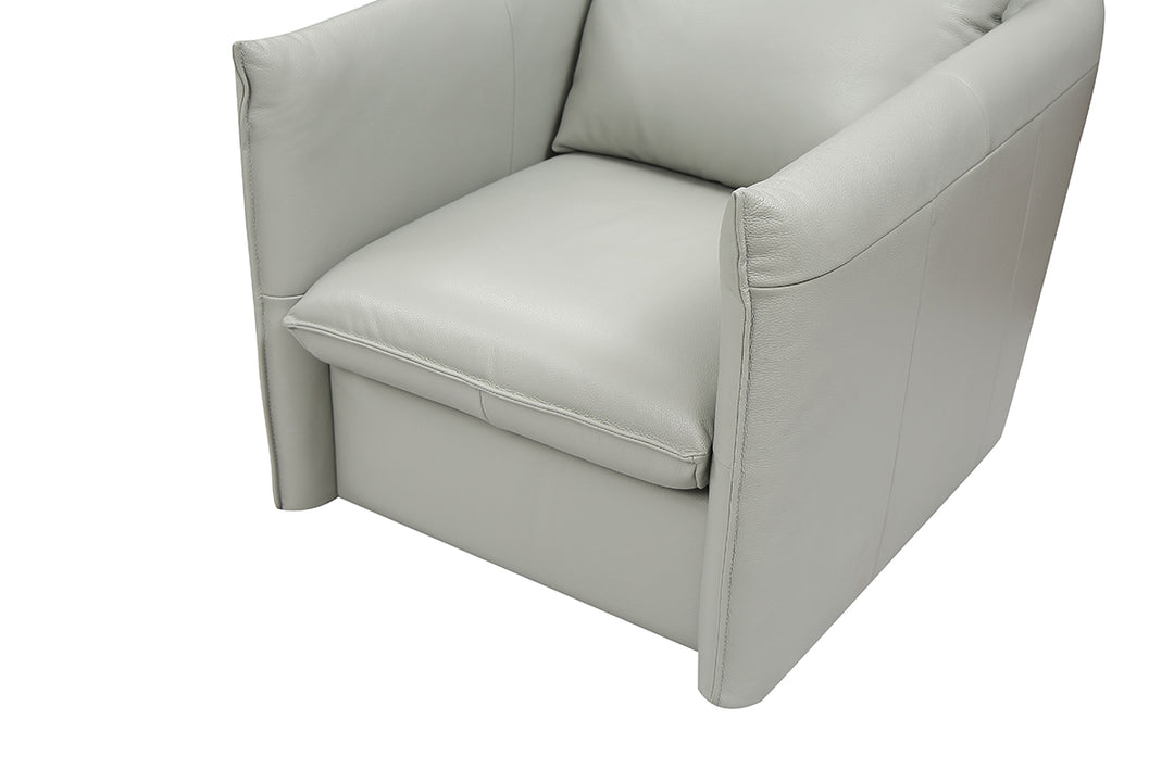 Tamworth Modern Grey Leather Swivel Chair