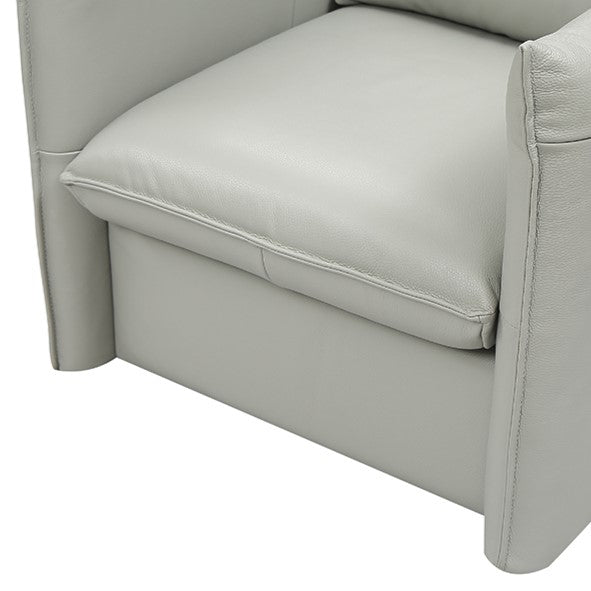 Tamworth Modern Grey Leather Swivel Chair