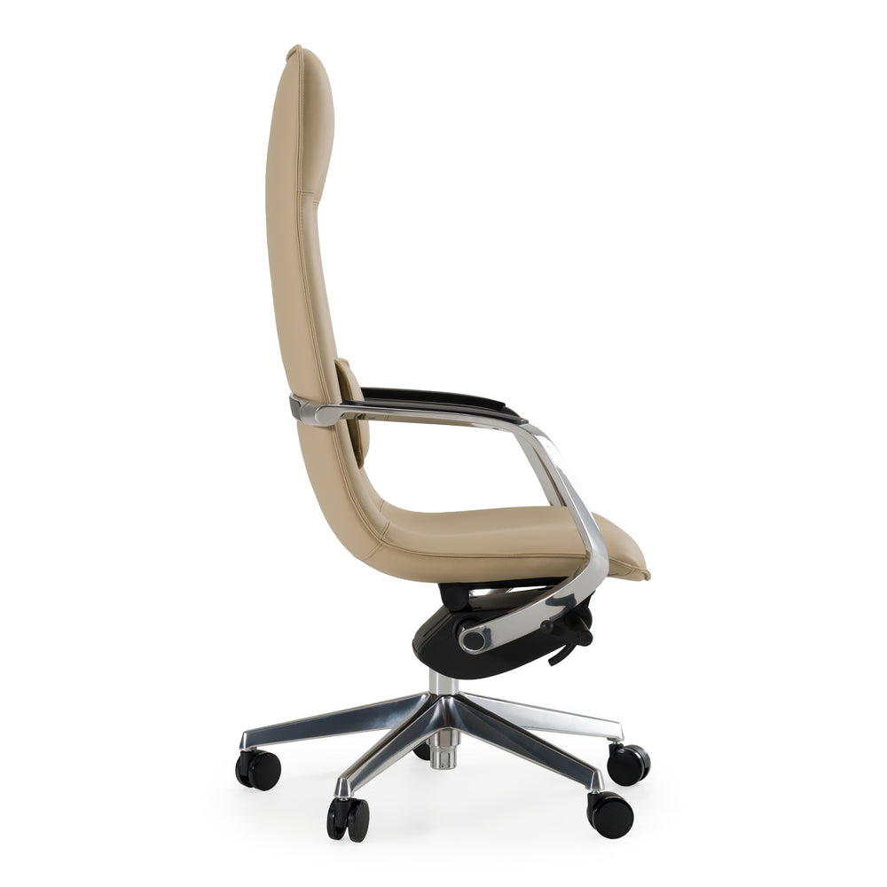 Nadella Modern Beige High Back Executive Office Chair - View 3