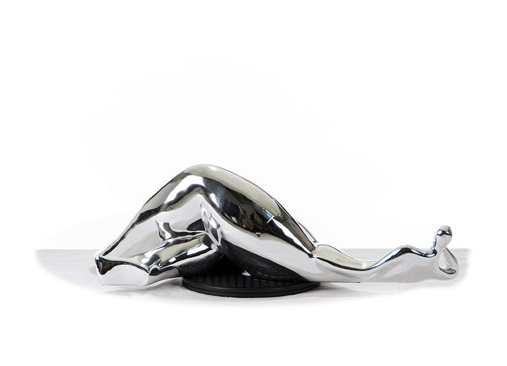 SZ0228 Modern Silver Napping Lady Sculpture