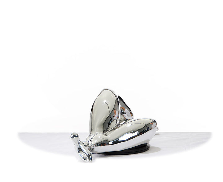 SZ0228 Modern Silver Napping Lady Sculpture