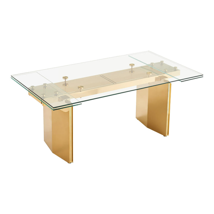 Nassim - Glam Glass Extendable Dining Table