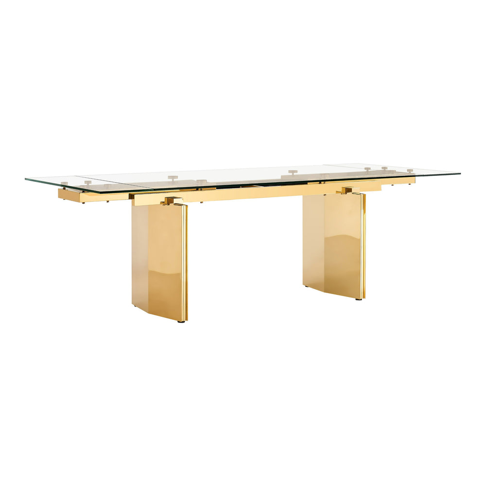 Nassim - Glam Glass Extendable Dining Table - View 11