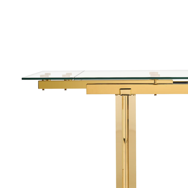 Nassim - Glam Glass Extendable Dining Table