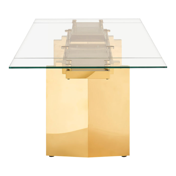 Nassim - Glam Glass Extendable Dining Table