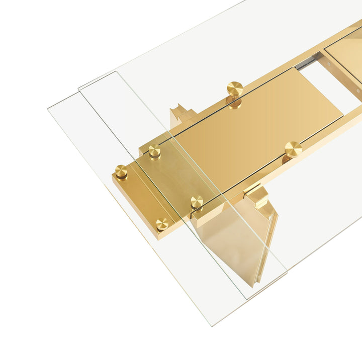 Nassim - Glam Glass Extendable Dining Table