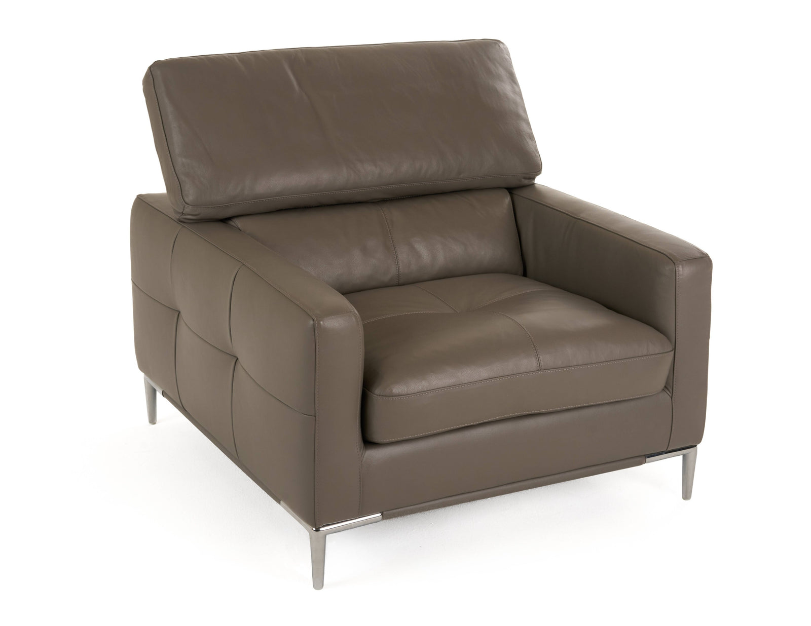 Natalia - Modern Dark Grey Leather Chair