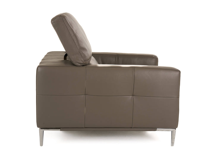 Natalia - Modern Dark Grey Leather Chair