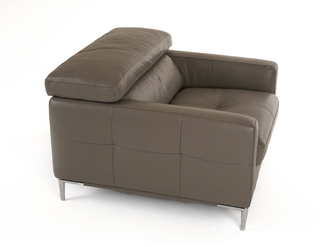 Natalia - Modern Dark Grey Leather Chair