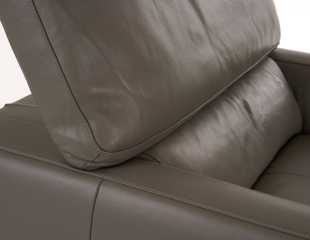 Natalia - Modern Dark Grey Leather Chair