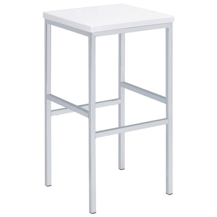 Natividad - 5 Piece Pub Height Bar Table Set - White High Gloss 5 - Piece Dining Room Set modern furniture Contempo Furniture