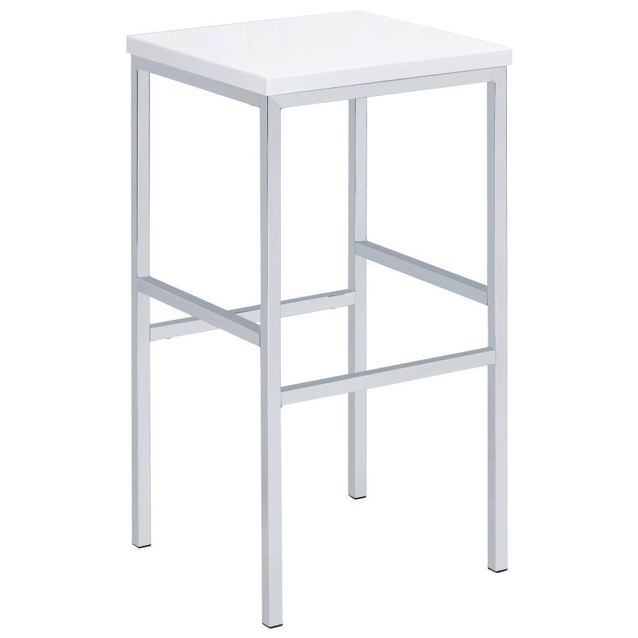 Natividad - 5 Piece Pub Height Bar Table Set - White High Gloss 5 - Piece Dining Room Set modern furniture Contempo Furniture