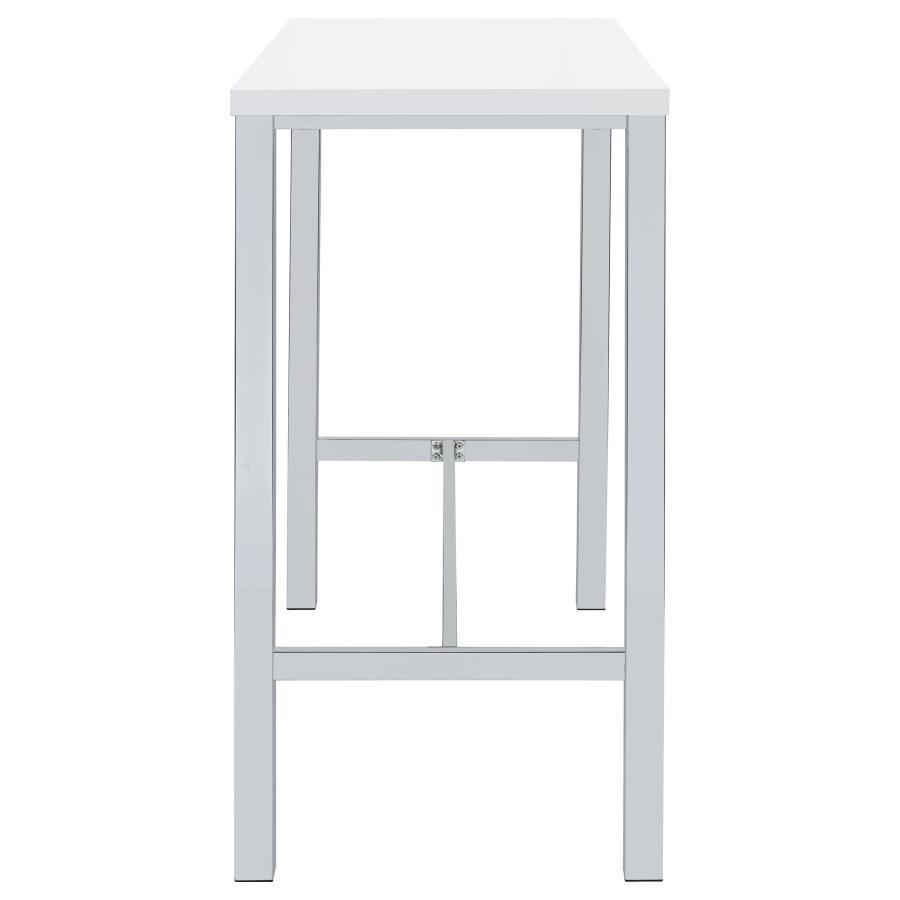Natividad - 5 Piece Pub Height Bar Table Set - White High Gloss 5 - Piece Dining Room Set modern furniture Contempo Furniture