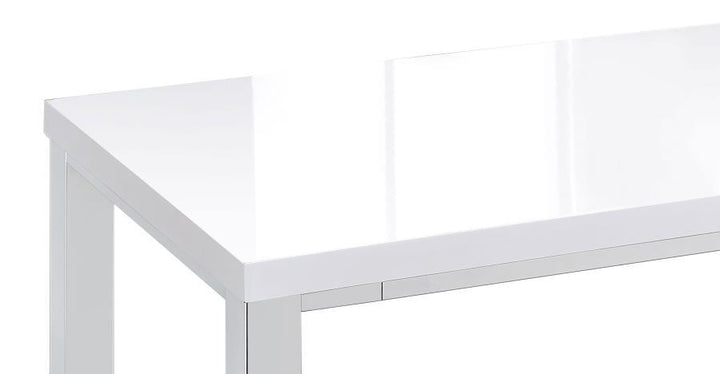 Natividad - 5 Piece Pub Height Bar Table Set - White High Gloss 5 - Piece Dining Room Set modern furniture Contempo Furniture