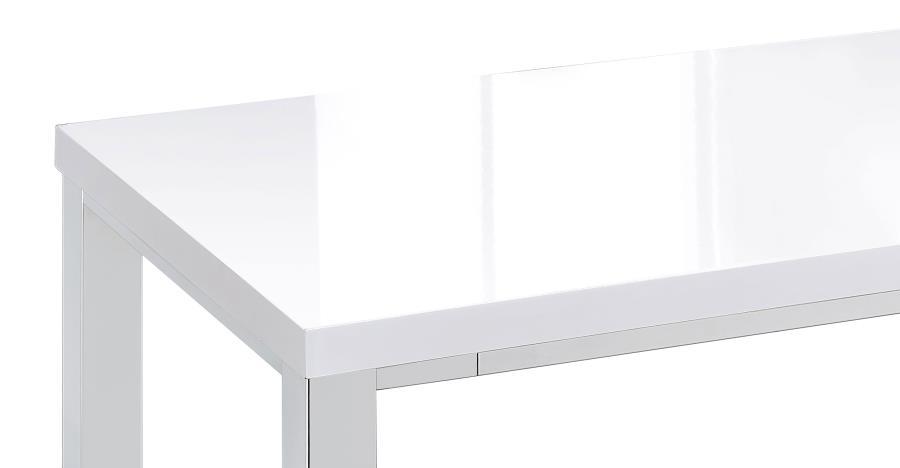 Natividad - 5 Piece Pub Height Bar Table Set - White High Gloss 5 - Piece Dining Room Set modern furniture Contempo Furniture
