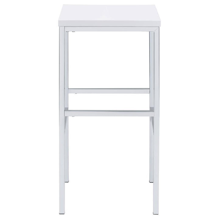 Natividad - 5 Piece Pub Height Bar Table Set - White High Gloss 5 - Piece Dining Room Set modern furniture Contempo Furniture