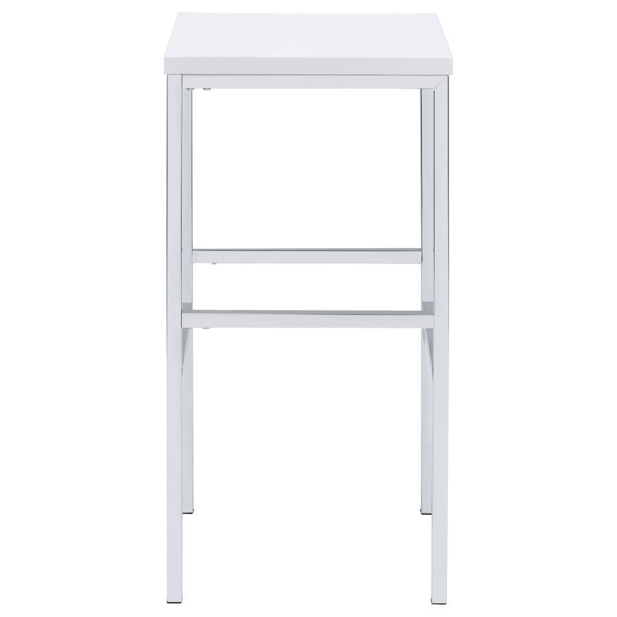 Natividad - 5 Piece Pub Height Bar Table Set - White High Gloss 5 - Piece Dining Room Set modern furniture Contempo Furniture