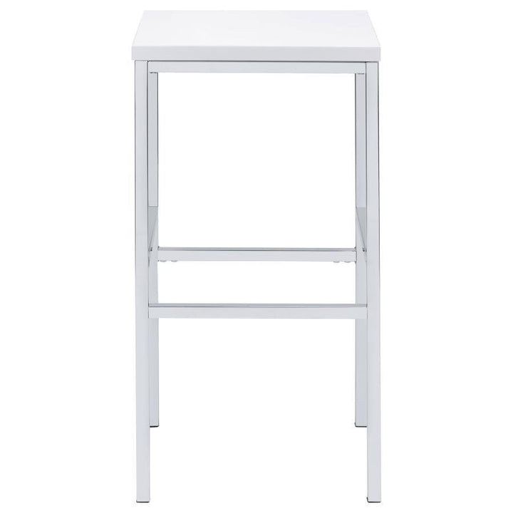 Natividad - 5 Piece Pub Height Bar Table Set - White High Gloss 5 - Piece Dining Room Set modern furniture Contempo Furniture