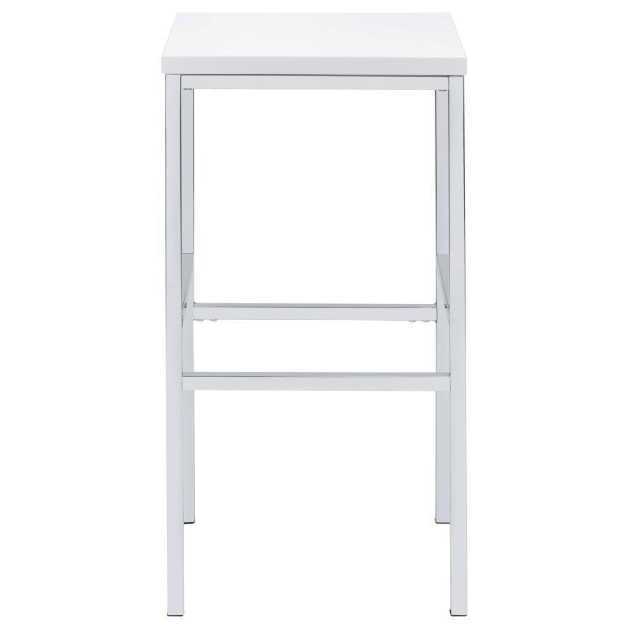 Natividad - 5 Piece Pub Height Bar Table Set - White High Gloss 5 - Piece Dining Room Set modern furniture Contempo Furniture