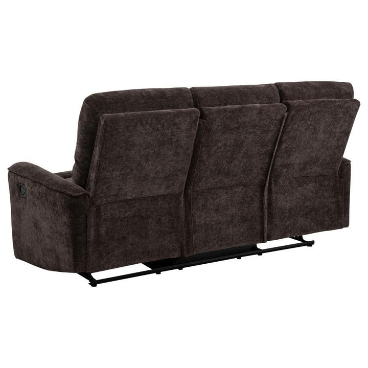 Navarro - 2 Piece Upholstered Reclining Sofa Set - Dark Brown Reclining Sofa &amp; Loveseat modern furniture Contempo Furniture