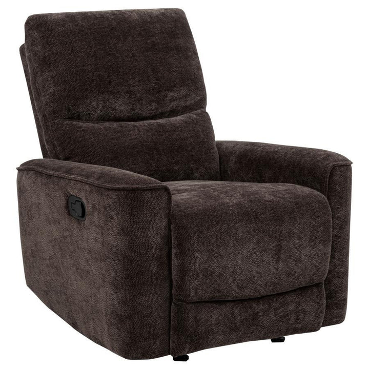 Navarro - 3 Piece Upholstered Reclining Sofa Set - Dark Brown 3 - Piece Living Room Set modern furniture Contempo Furniture