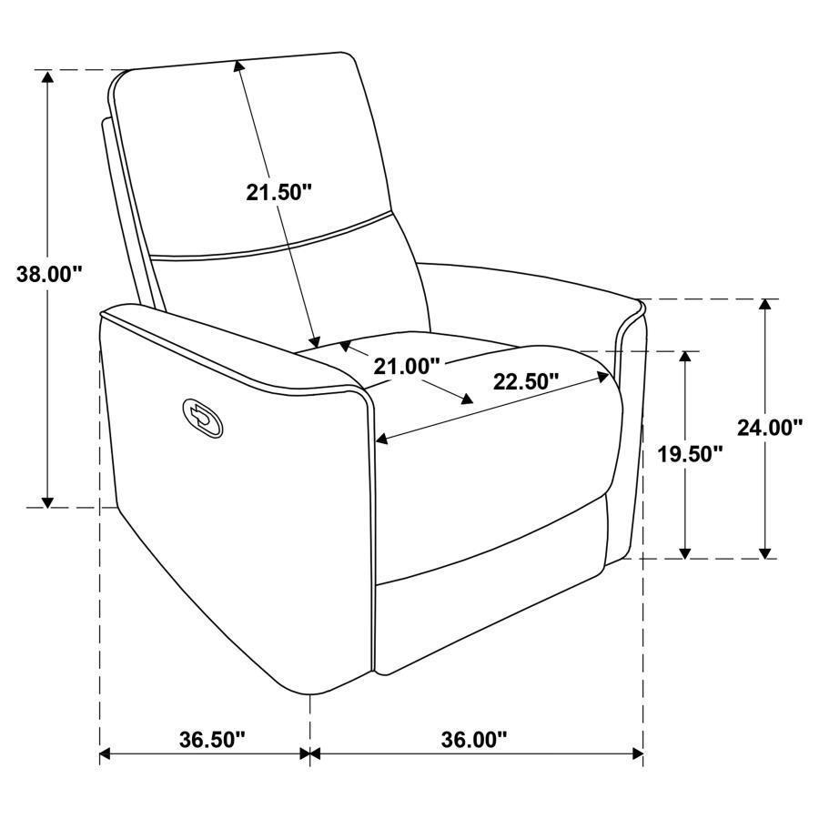 Navarro - Chenille Upholstered Glider Recliner - Burnt Orange Glider Chair modern furniture Contempo Furniture
