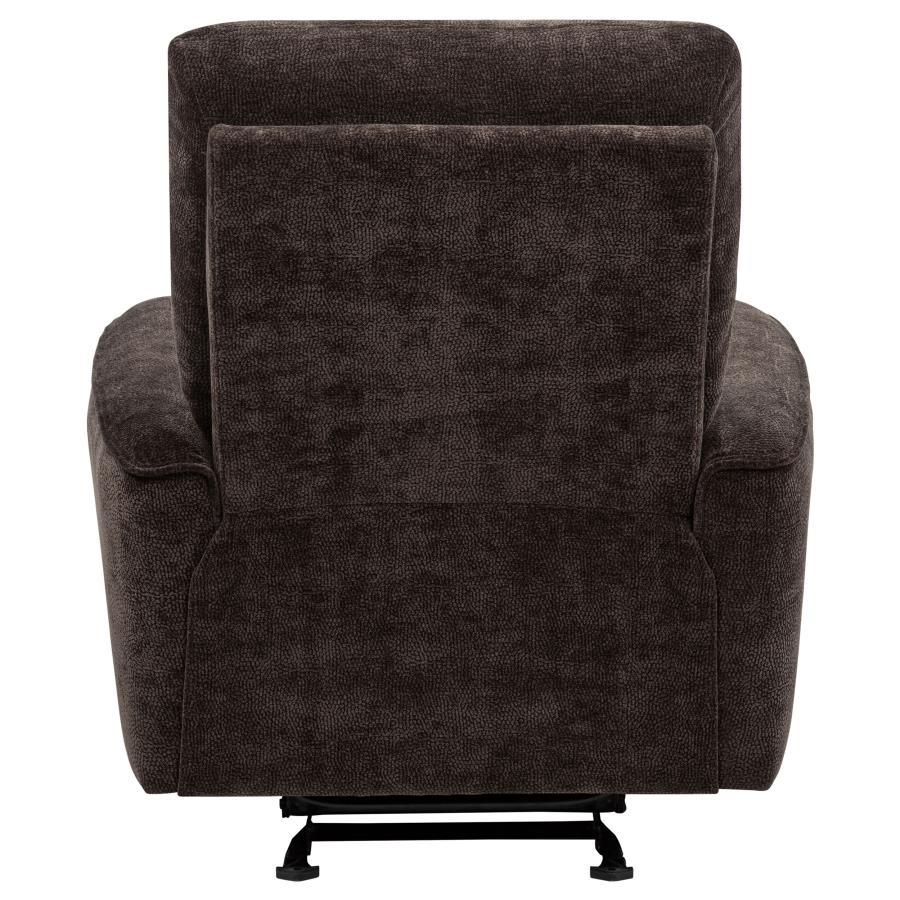 Navarro - Chenille Upholstered Glider Recliner - Dark Brown Glider Chair modern furniture Contempo Furniture