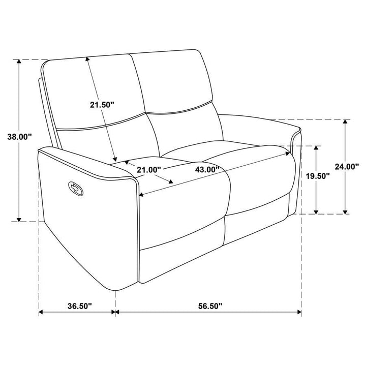 Navarro - Chenille Upholstered Reclining Loveseat - Dark Brown Reclining Loveseat modern furniture Contempo Furniture