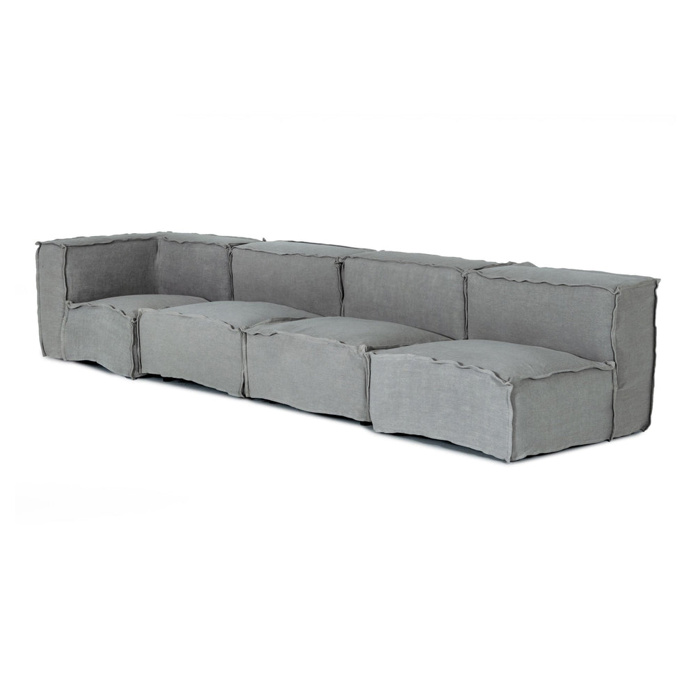 Navstar - Contemporary Grey Fabric Modular Sectional Sofa - View 8